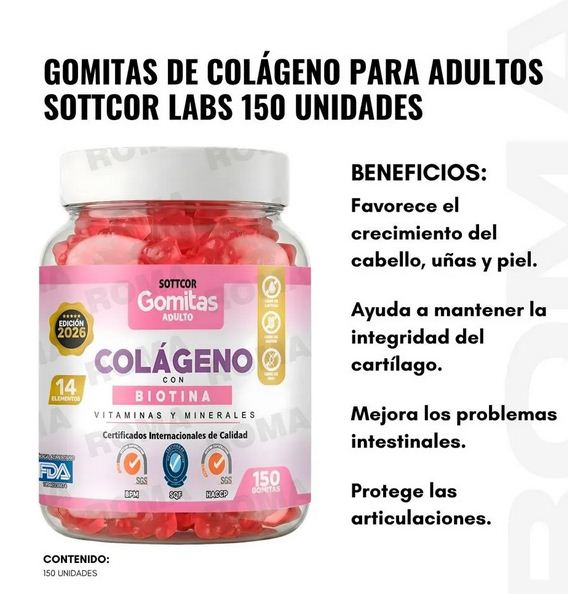Colageno con Biotina y Vitaminas en gomitas