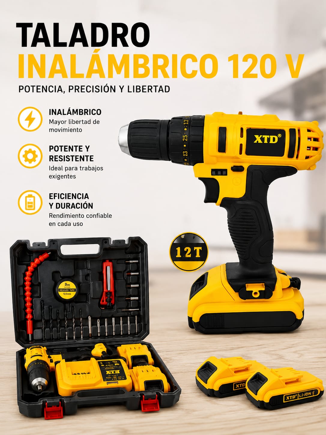 TALADRO INALÁMBRICO 120 VF