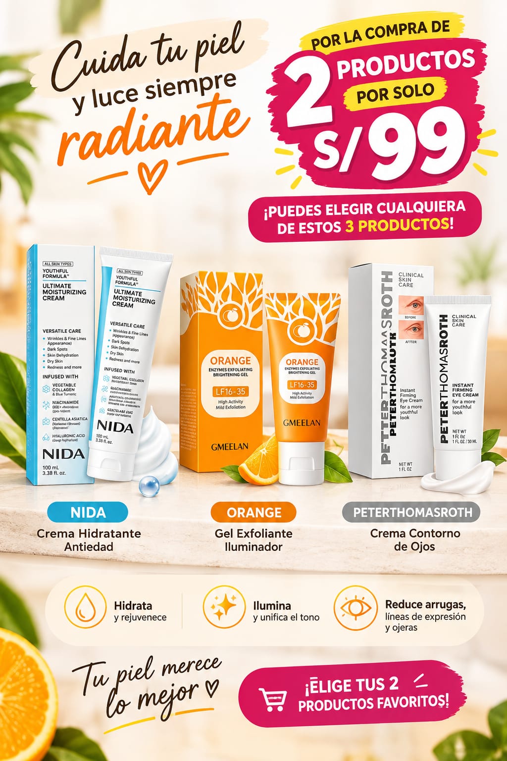 Skin Care Nida, Orange y peterthomluxe