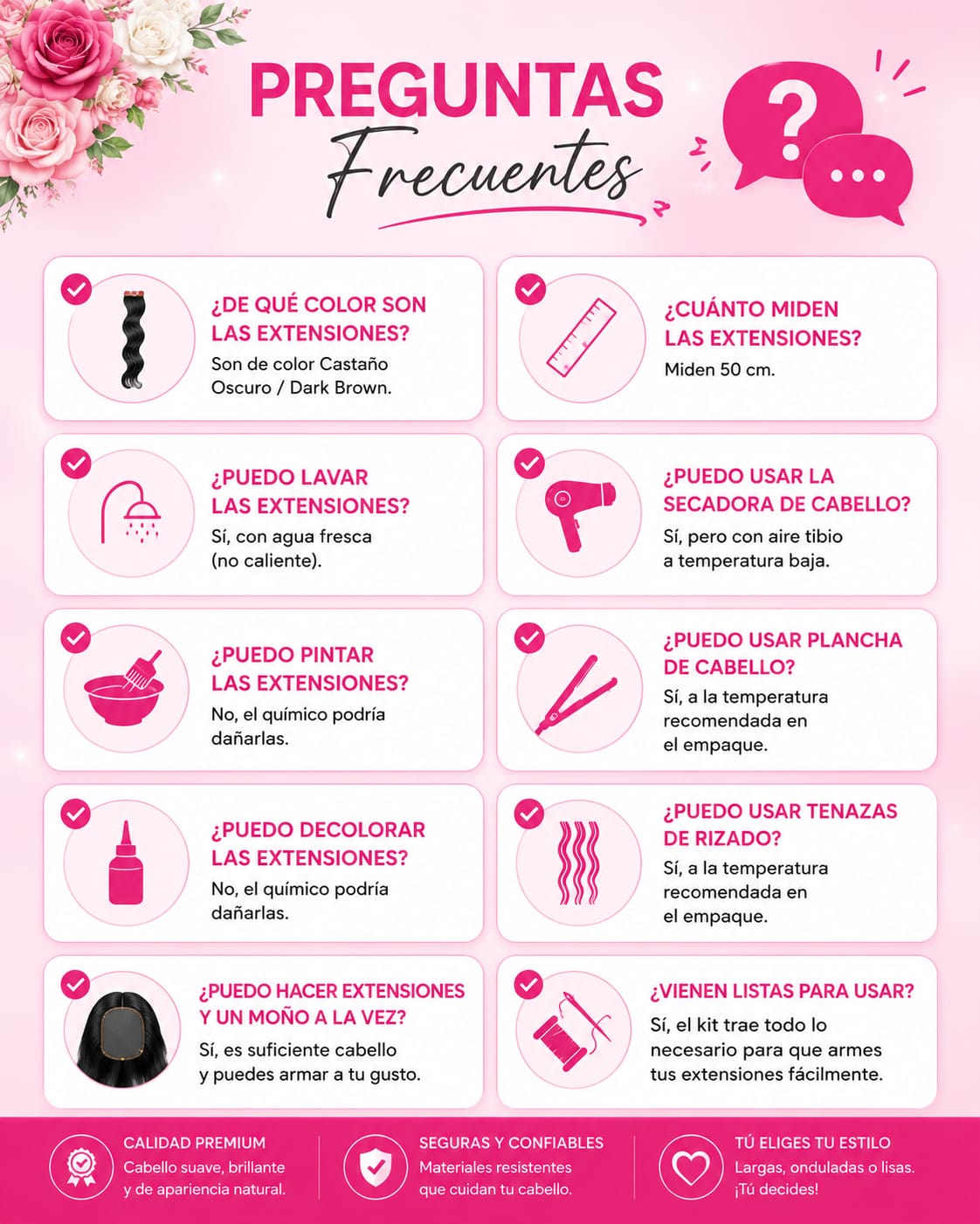 Extensiones de Cabello semi-natural
